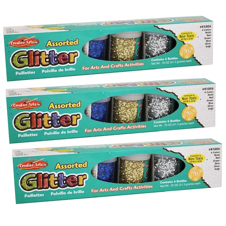 Charles Leonard Creative Arts Glitter Set, PK18 41006